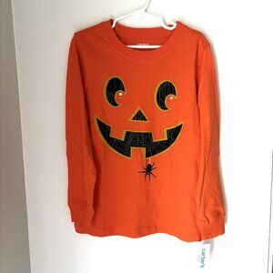 Carter's Kids Long Sleeve Halloween Fall Pumpkin Child's Size 6 T - Shirt